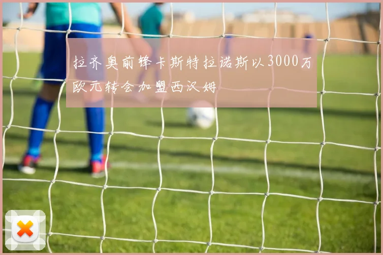 拉齐奥前锋卡斯特拉诺斯以3000万欧元转会加盟西汉姆